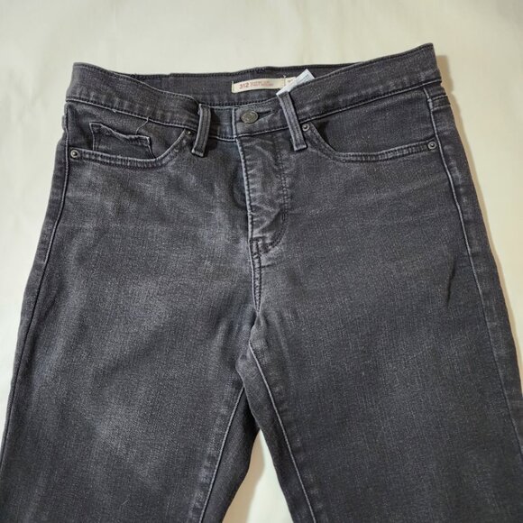 Levi's 312 Black Wash Mid Rise Shaping Slim Jeans - Picture 3 of 6